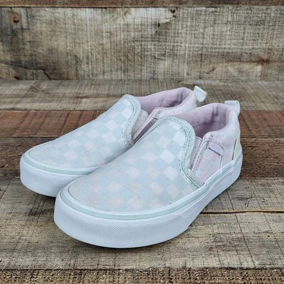 Vans Classic Slip On Checkered Toddler Sz 11 Colorful Casual Sneakers  School - Picture 3 of 9